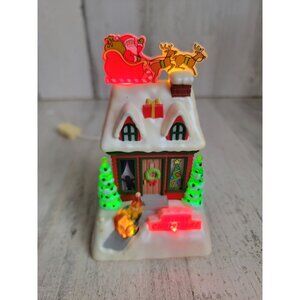 Hallmark Merry Christmas Caroling cottage magic cord santa‎ figure